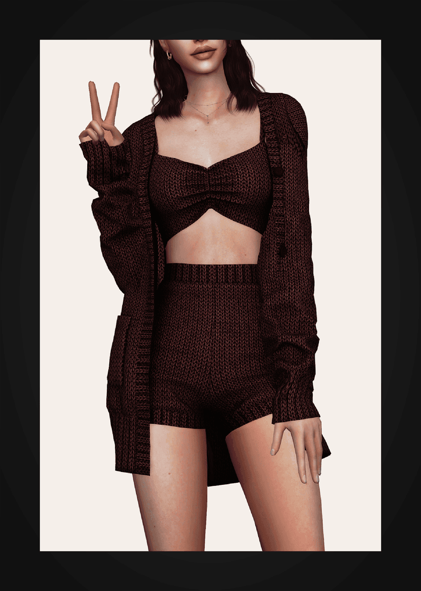 Галерея мода Комплект Sweater Lounge Set #1